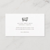 Rustikale Vintage Schaffarm Visitenkarte (Rückseite)