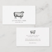Rustikale Vintage Schaffarm Visitenkarte (Vorne/Hinten)