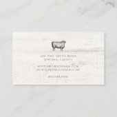 Rustikale Vintage Scheunenholzfarm Visitenkarte (Rückseite)