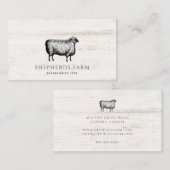 Rustikale Vintage Scheunenholzfarm Visitenkarte (Vorne/Hinten)