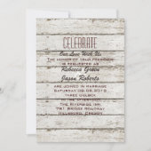 rustikale Vintage Scheunenholzhütte Einladung zur  (Vorderseite)