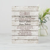 rustikale Vintage Scheunenholzhütte Einladung zur  (Stehend Vorderseite)