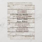 rustikale Vintage Scheunenholzhütte Einladung zur  (Vorne/Hinten)