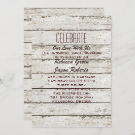 rustikale Vintage Scheunenholzhütte Einladung zur