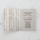 rustikale Vintage Scheunenholzhütte Einladung zur  (Innenseite)