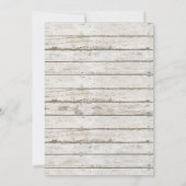 rustikale Vintage Scheunenholzhütte Einladung zur (Rückseite)