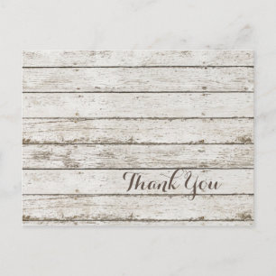 rustikale Vintage Scheunenholzhütte Hochzeit danke Postkarte