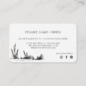 Rustikale Vintage Sketch Farm Hen Olive Green Visitenkarte (Rückseite)