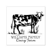 Rustikale Vintage Sketch Farm Milchkühe Permastempel (Design)