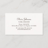 Rustikale Vintage Sonnenblumenwasserfarbenkarte Visitenkarte (Rückseite)