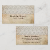 Rustikale Vintage Spitzen Antique Elegante Visiten Visitenkarte (Vorne/Hinten)