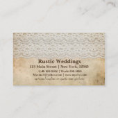 Rustikale Vintage Spitzen Antique Elegante Visiten Visitenkarte (Rückseite)