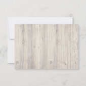 Rustikale Vintage Spitzen- und Holzhochzeit RSVP (Rückseite)