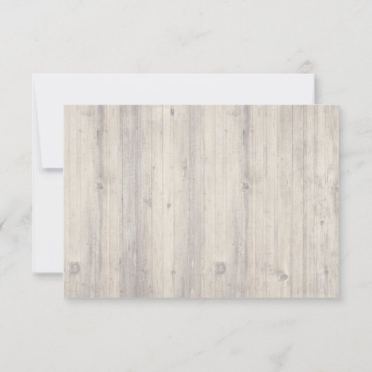 Rustikale Vintage Spitzen- und Holzhochzeit RSVP (Rückseite)