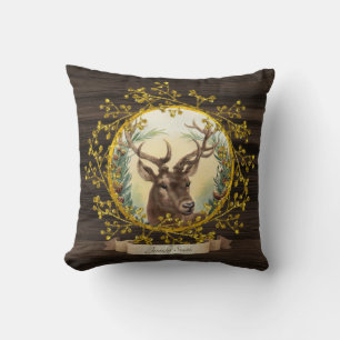 Rustikale Vintage STAG Buffalo Karierte Dekoration Kissen