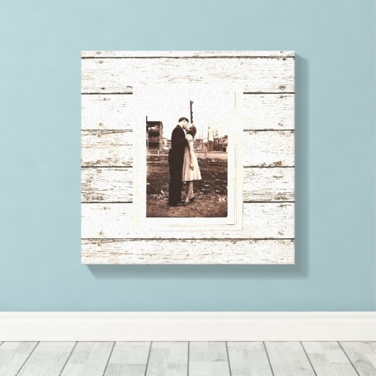 rustikale Vintage Stallhütte Leinwanddruck (Insitu (Holzboden))