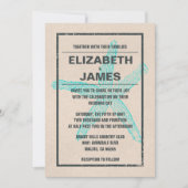 Rustikale Vintage Starfish-Hochzeits-Einladungen Einladung (Vorderseite)