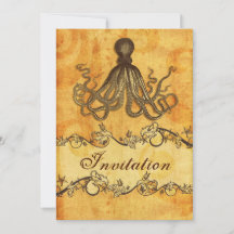 rustikale, Vintage Strandhochzeit mit Oktopus