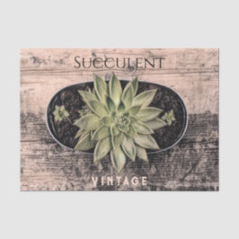 Rustikale Vintage Sukkulente Grüne Botanische Ephe Seidenpapier