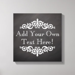 Rustikale Vintage Tafel-Gewohnheit personalisiert Leinwanddruck