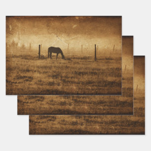 Rustikale Vintage Textur Geschenkpapier Set