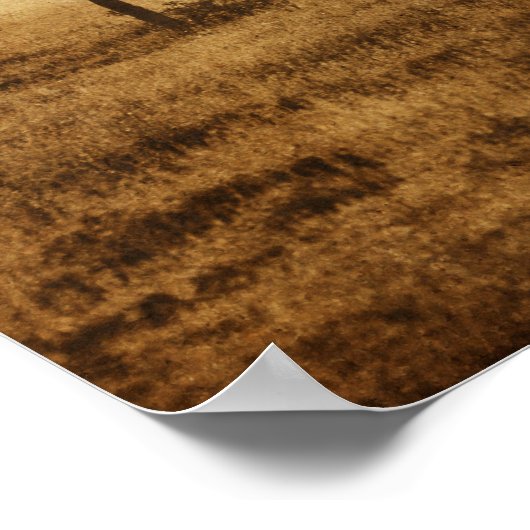 Rustikale Vintage Textur Poster (Ecke)