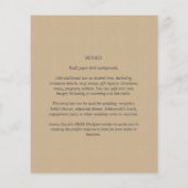 Rustikale Vintage Typografie-Hochzeit Flyer (Hinten)