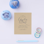 Rustikale Vintage Typografie-Hochzeit Flyer (Einzeln)