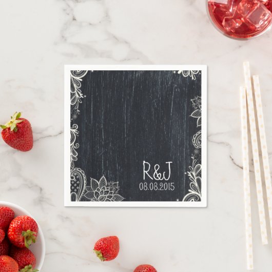 rustikale Vintage Typografie Serviette (Beispiel)