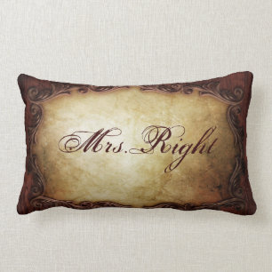 rustikale Vintage Typografie-Western-Landhochzeit Lendenkissen