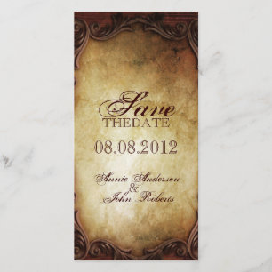 rustikale Vintage Typografie-Western-Landhochzeit Save The Date