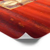 Rustikale Vintage Wanddekoration mit Retro-Schild- Poster (Ecke)