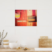 Rustikale Vintage Wanddekoration mit Retro-Schild- Poster (Küche)