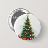 Rustikale Vintage Weihnachtsball Weihnachtssaison Button (Vorne & Hinten)