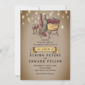 Rustikale Vintage Weinkellerei Retro Weinkeller Ho Einladung (Vorderseite)