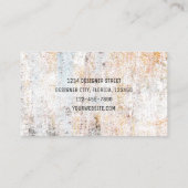 Rustikale Vintage Weißbeige beängstigende Textur Visitenkarte (Rückseite)