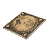 Rustikale Vintage Weltkarte (6) Fliese (Seite)