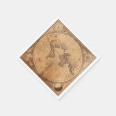 Rustikale Vintage Weltkarte Globe (2) Serviette (Ecke)