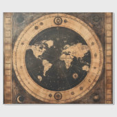 Rustikale Vintage Weltkarte Globe (4) Geschenkpapier (Flach)