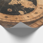 Rustikale Vintage Weltkarte Globe (4) Geschenkpapier (Ecke)