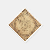 Rustikale Vintage Weltkarte Globe (4) Serviette (Ecke)