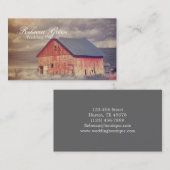 Rustikale Vintage Westernlandbauernhof-Rotscheune Visitenkarte (Vorne/Hinten)