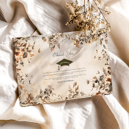 Rustikale Vintage Wildblume Blüte Abschluss Dankeskarte