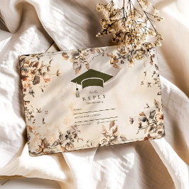 Rustikale Vintage Wildblume Blüte Abschluss RSVP Karte