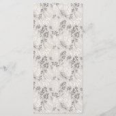 Rustikale Vintage Wildblumen Botanische Hochzeit Menükarte (Rückseite)