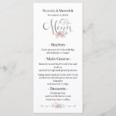 Rustikale Vintage Wildblumen Botanische Hochzeit Menükarte (Vorderseite)