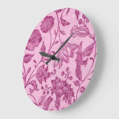 Rustikale Vintage Wildblumen Lila Große Wanduhr (Winkel)