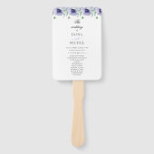 Rustikale Violet Summer Wild Floral Wedding Fächer (Vorderseite)
