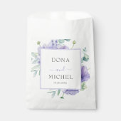 Rustikale Violet Summer Wild Floral Wedding Geschenktütchen (Vorderseite)