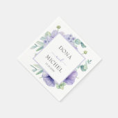 Rustikale Violet Summer Wild Floral Wedding Serviette (Ecke)